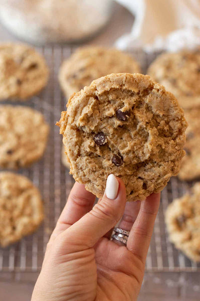 Vegan Oatmeal Chocolate Chip Cookies