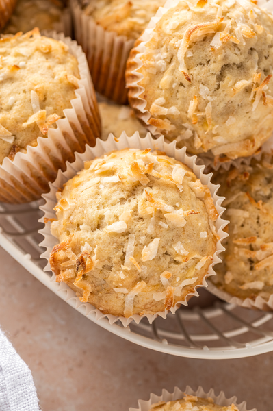 Coconut Banana Crunch Muffins