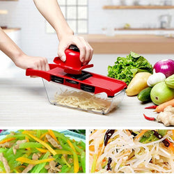 10pcs/set Creative Nicer Slicer Vegetable Cutter Stainless Steel Blade Mandoline Manual Slicer Potato Peeler Carrot Grater Dicer
