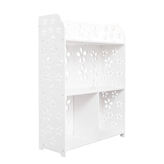 Wood-plastic Board Two Tiers Multifunctional Storage Rack White
