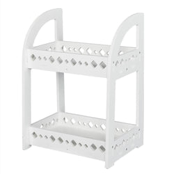 Wood-plastic Board Desktop Storage Organizer Display Shelf Rack Counter Top Shelf