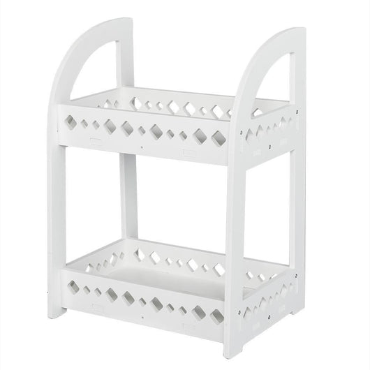 Wood-plastic Board Desktop Storage Organizer Display Shelf Rack Counter Top Shelf