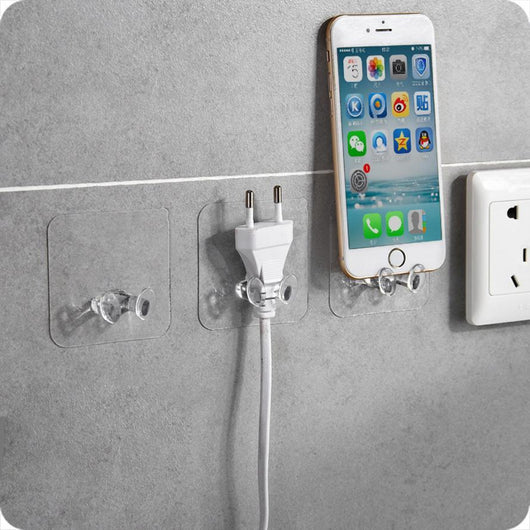 2/5/10pcs Cable Holder Power Plug Socket Hook Bag Hanger Home Wall Decal Organizer Storage Racks For Kitchen Office Living Room