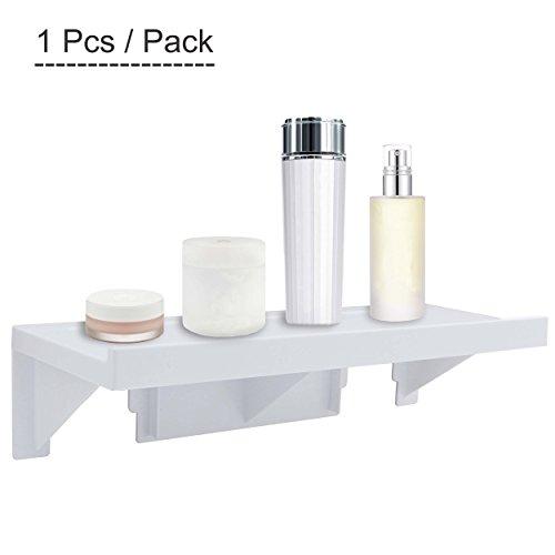 Upgraded Wall Mount Shelf,OKOMATCH No-Trace Stick Plastic Storage Rack For Kitchen/Bathroom,Decor Organizer In Living Room - No Drill & Nail Installation - Reusable(1pcs/Pack)