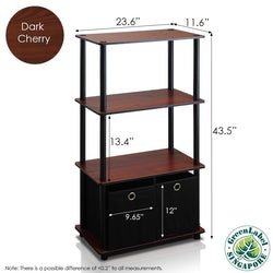 Furinno 4-Tier Multipurpose Storage Rack NW889DC/BK/BK