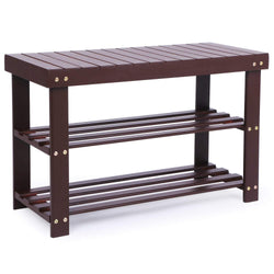 Bamboo Shoe Bench Rack