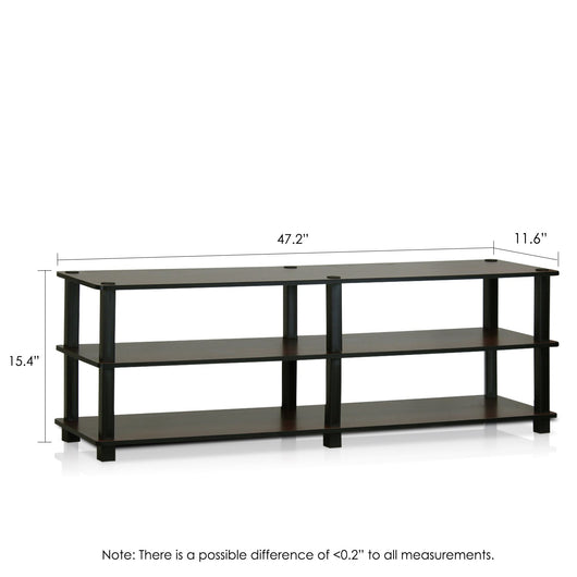 Furinno 3-Tier Wide Shoe Storage Rack 14038DBR/BK