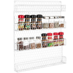 4 Tier Mounted Spice Rack Storage Organizer
