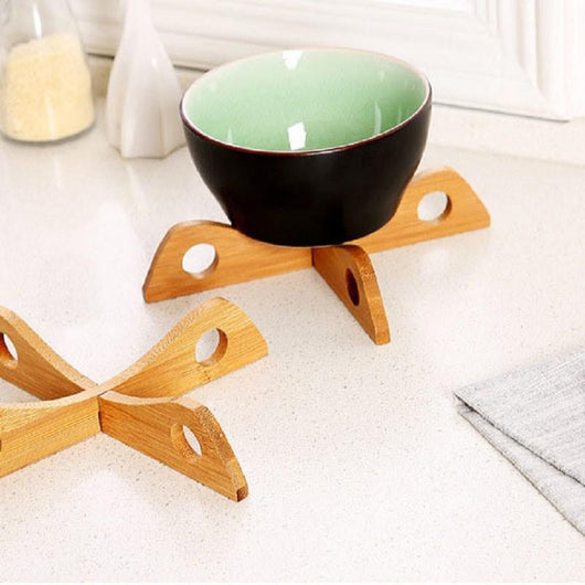 Bamboo Wood Pan Holder Mats