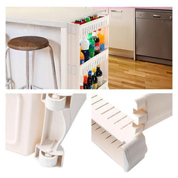 3 LAYERS MULTIPURPOSE SHELF WITH REMOVABLE WHEELS