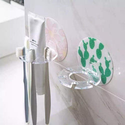 Toothbrush Holder Toothpaste Storage Rack - Pausetwoplay
