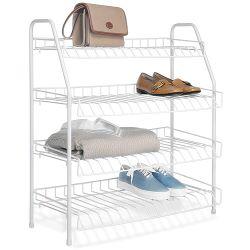 4 Tier Shoe Organiser White