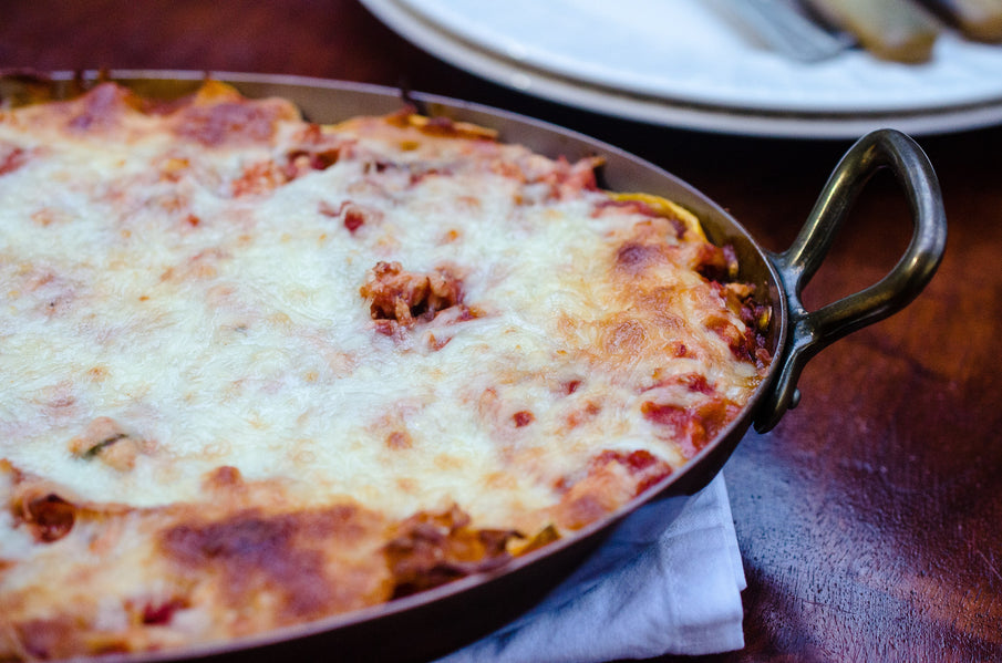 Butternut Squash and Ground Turkey Gratin