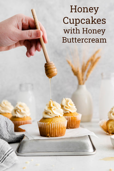 Honey Cupcakes with Honey Buttercream Icing
