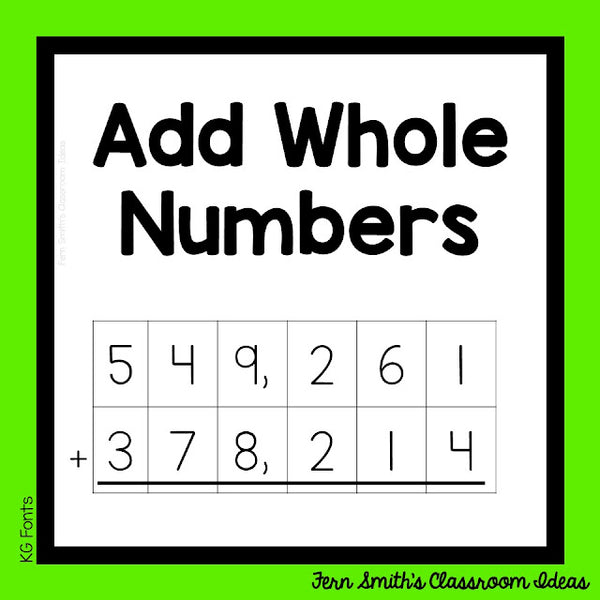 Are You Teaching How to Add Whole Numbers?