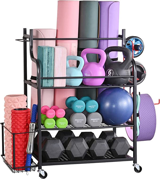 This Affordable Rolling Rack From Amazon Helped Me Streamline My Home Gym—And It’s 25% Off Now