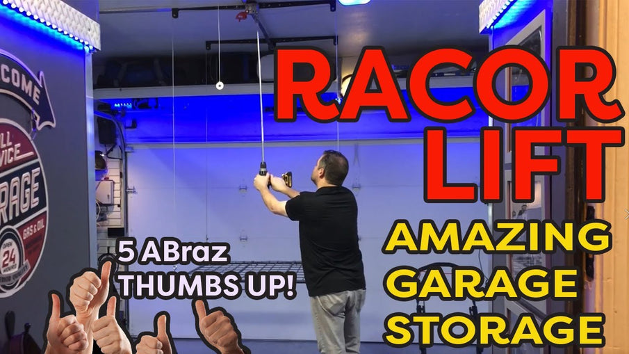 Racor Garage Ceiling Storage Rack Lift for DIY Garage Storage Solutions | ABraz House by ABrazHouse (9 months ago)