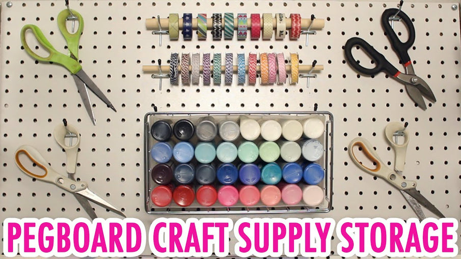 Learn how to mount pegboard onto the wall -- perfect for craft supply storage and organization! Get more from Julia at: