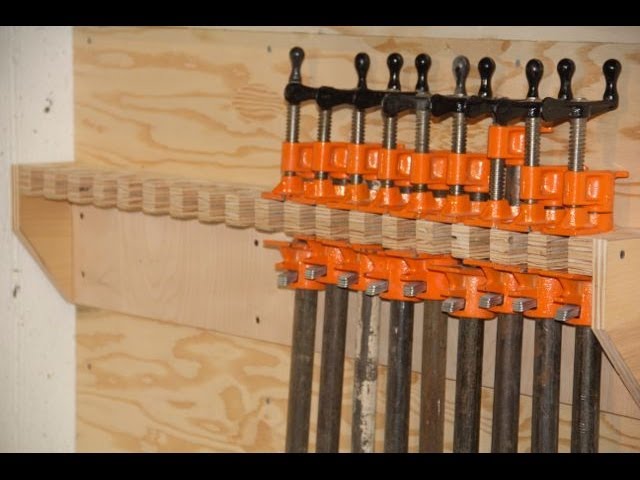How To Make A Pipe Clamp Storage Rack by A Concord Carpenter / ToolBoxBuzz (6 years ago)