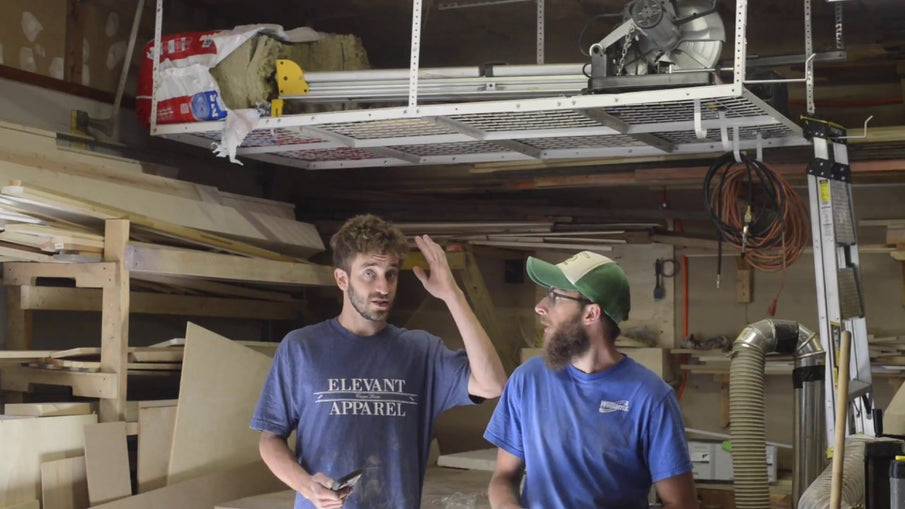 Installing an Overhead Garage Storage Rack - FLEXIMOUNTS 4x8 Overhead Garage Storage Rack by Into The Dirtshop (3 years ago)