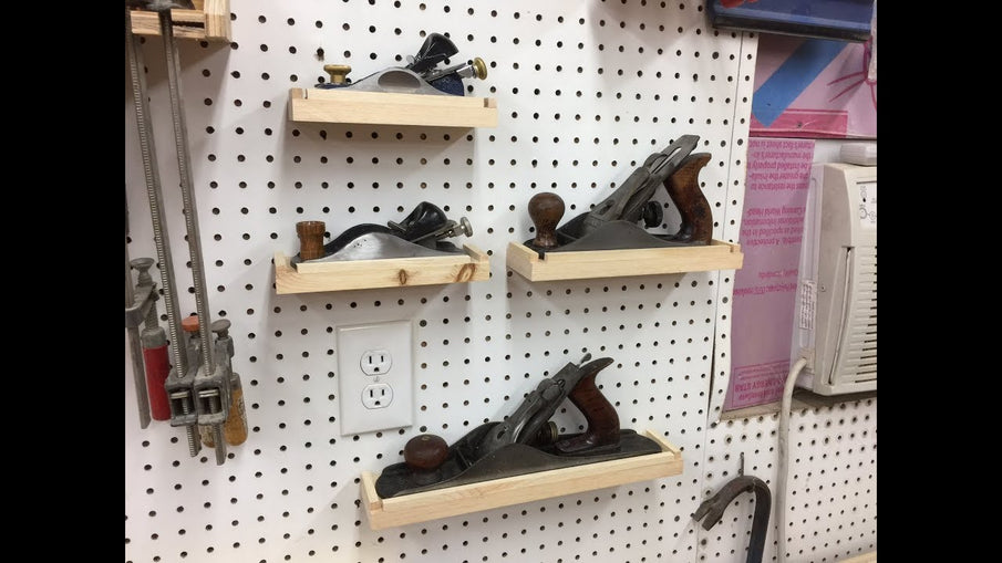 This a quick easy Project to make shelves or tool holders for pegboard that are super easy to move any where on pegboard.