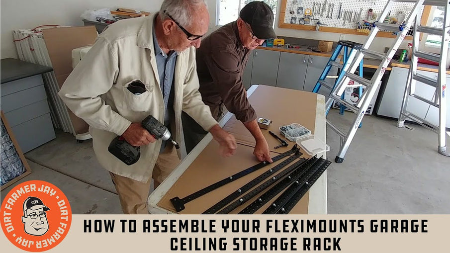 How To Assemble Your Fleximounts Garage Ceiling Storage Rack by DirtFarmerJay (2 years ago)