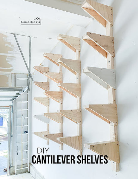 Garage Organization - DIY - Cantilever Shelves
