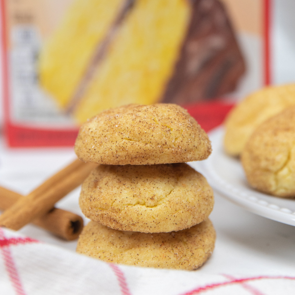 5 simple ingredients is all it takes to make these light and fluffy cake mix snickerdoodle