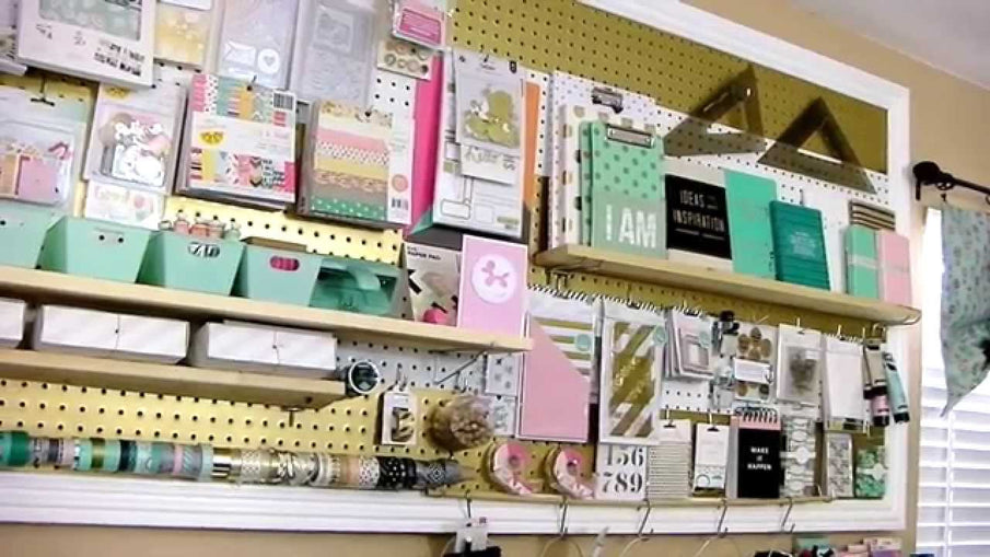 This video is about Craft Room Organization: Heidi Swapp Inspired Pegboard LOOK FOR A "SHARE YOUR SPACE" FEATURE ON THE WWW.CLIQUEKITS.