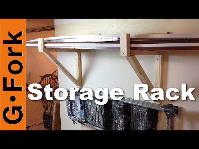 How to build storage racks made from recycled wood for your kayak, canoe, lumber, & long stuff