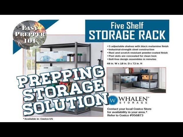 I am going to show you guys a Metal Five Shelf Storage Rack by Whalen that I purchased at Costco