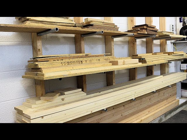 Wall Lumber Storage Rack // Easy DIY I use to have stacks of wood all around my garage, so I built this simple Wall Lumber Rack to hold much of it