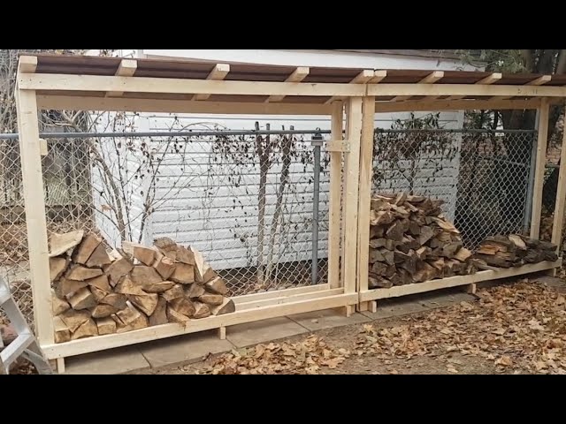 Firewood Storage Rack with roof
