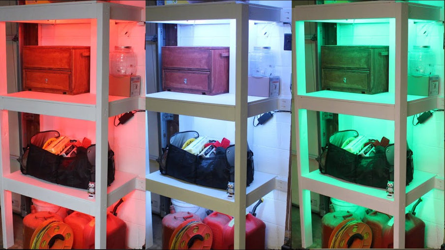 Building Shelves in my Garage Most of us can use a little extra storage, so I utilized a small space between my garage doors to build some shelves