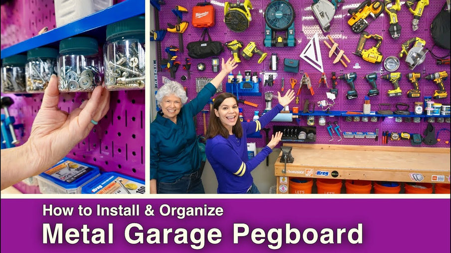 Join Vicki & Steph from Mother Daughter Projects as they install the brand new Wall Control metal pegboard in purple! For more details visit: ...