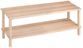 Honey-Can-Do 2-Tier Unfinished Natural Wood Shoe Rack for Only $7.50 (Was $12.75)!!!