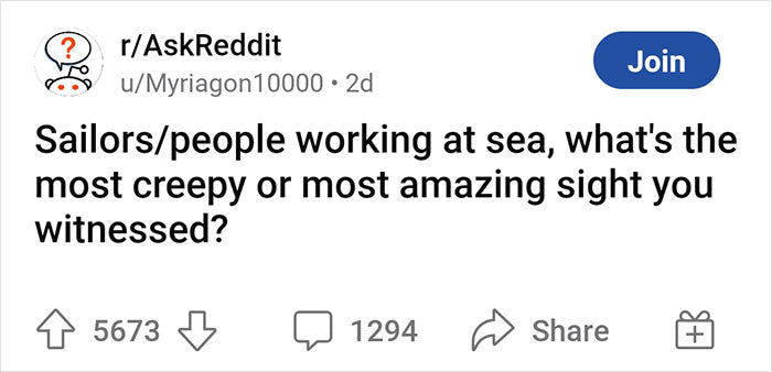 42 Seafarers Detail The Creepiest And Most Incredible Things They’ve Ever Witnessed