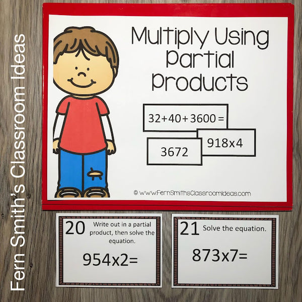 Resources to Use TODAY in your classroom for 4th Grade Math - Multiply Using Partial Products!