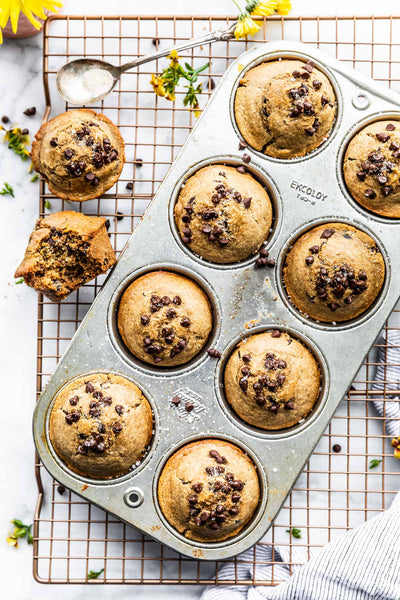 Flourless Chocolate Chip Protein Muffins