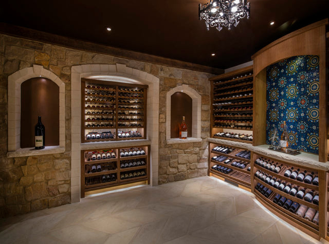 White oak wine cellar features furniture-grade joinery