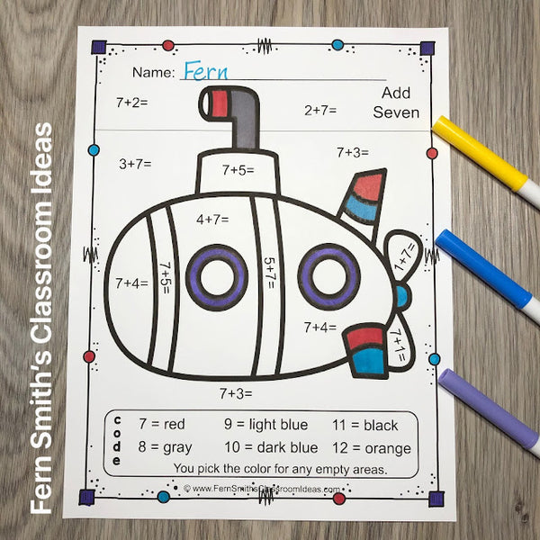 Grab These Color By Number Addition, Subtraction, Multiplication, and Division Transportation with Free Transportation Coloring Pages Bonus For Your Class!