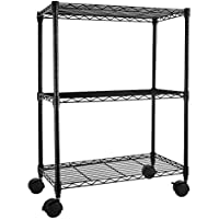 Simple Deluxe Heavy Duty 3-Shelf Shelving with Wheels only $26.80