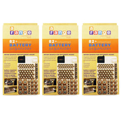 3PK 82 Battery Storage Organizer Removable Tester Storage Rack Holder AA AAA 9V