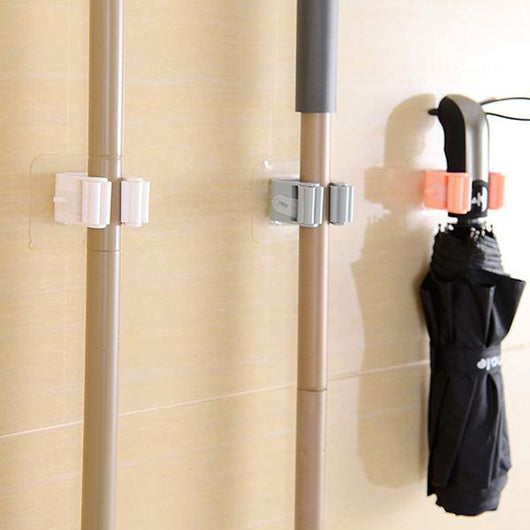 Broom Mop Holder Wall Mounted Storage Rack Storage & Organization(3 PCS)