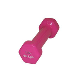 CanDoå¨ vinyl coated dumbbell - 1 lb. - Pink, each