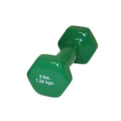 CanDoå¨ vinyl coated dumbbell - 3 lb. - Green, each