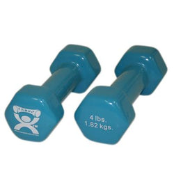 CanDoå¨ vinyl coated dumbbell - 4 lb. - Light Blue, pair