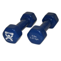 CanDoå¨ vinyl coated dumbbell - 5 lb. - Blue, pair