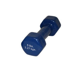CanDoå¨ vinyl coated dumbbell - 5 lb. - Blue, each