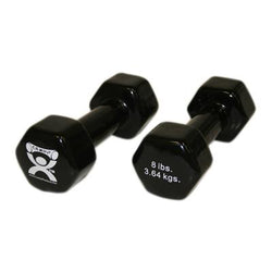 CanDoå¨ vinyl coated dumbbell - 8 lb. - Black, pair